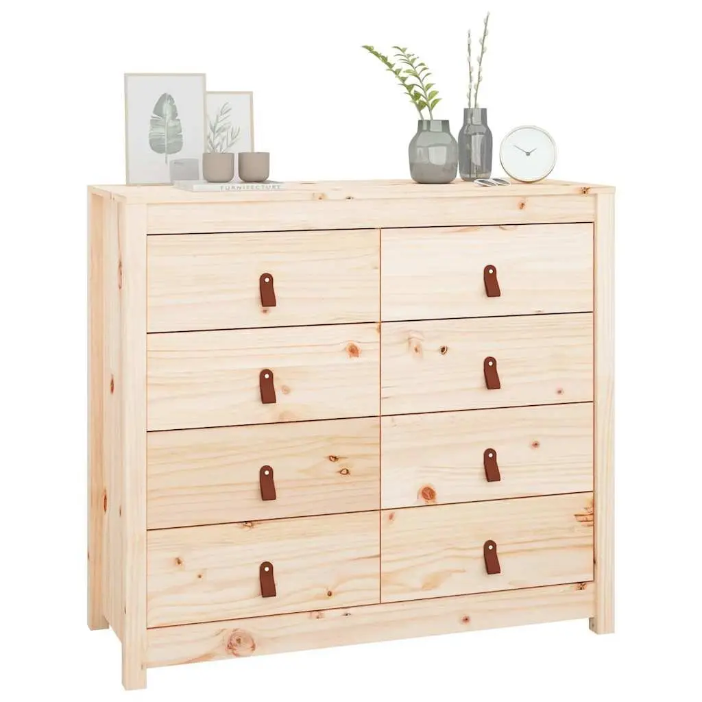 Side Cabinet 100x40x90 cm Solid Pine Wood Brown