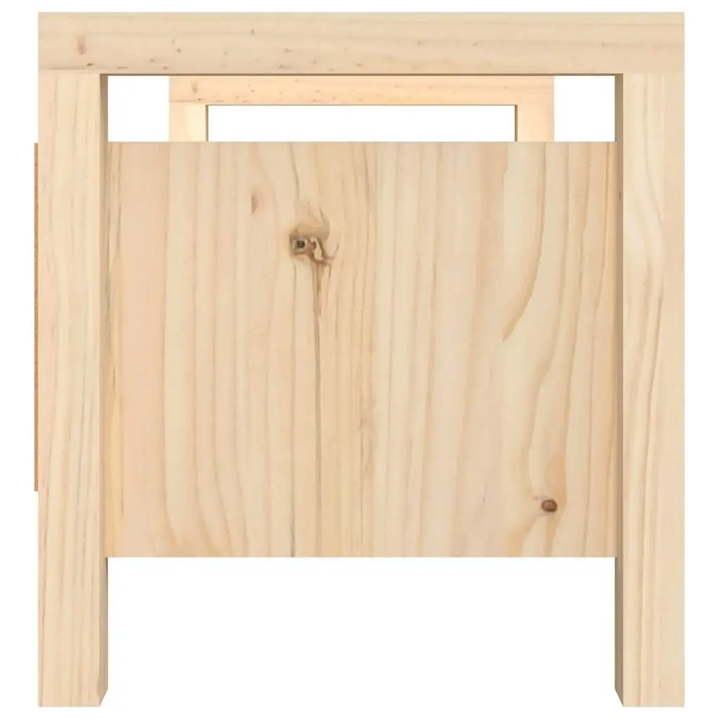 Hall Bench Solid Pine Wood 80 cm Brown