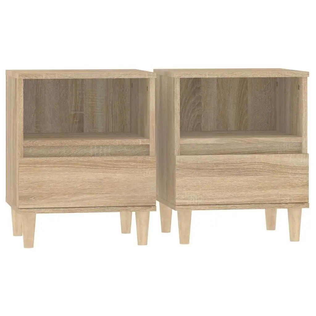 Brown Bedside Cabinets 2 pcs 40x35x50 cm