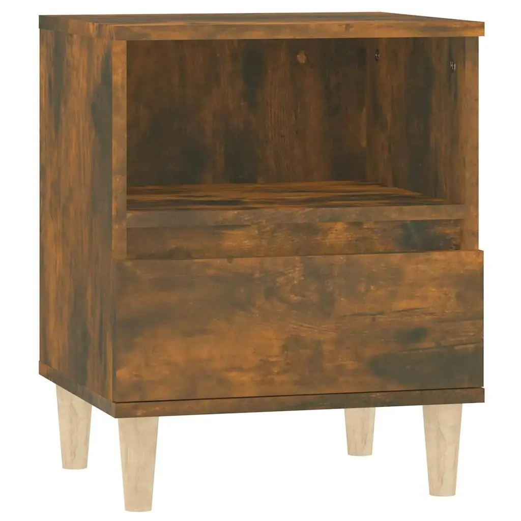 Brown Nightstand with Storage Drawer