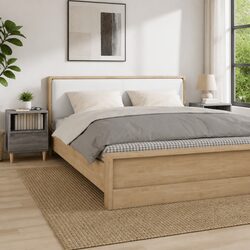 Elegant Grey Bedside Cabinets – 2 pcs, 40x35x50 cm