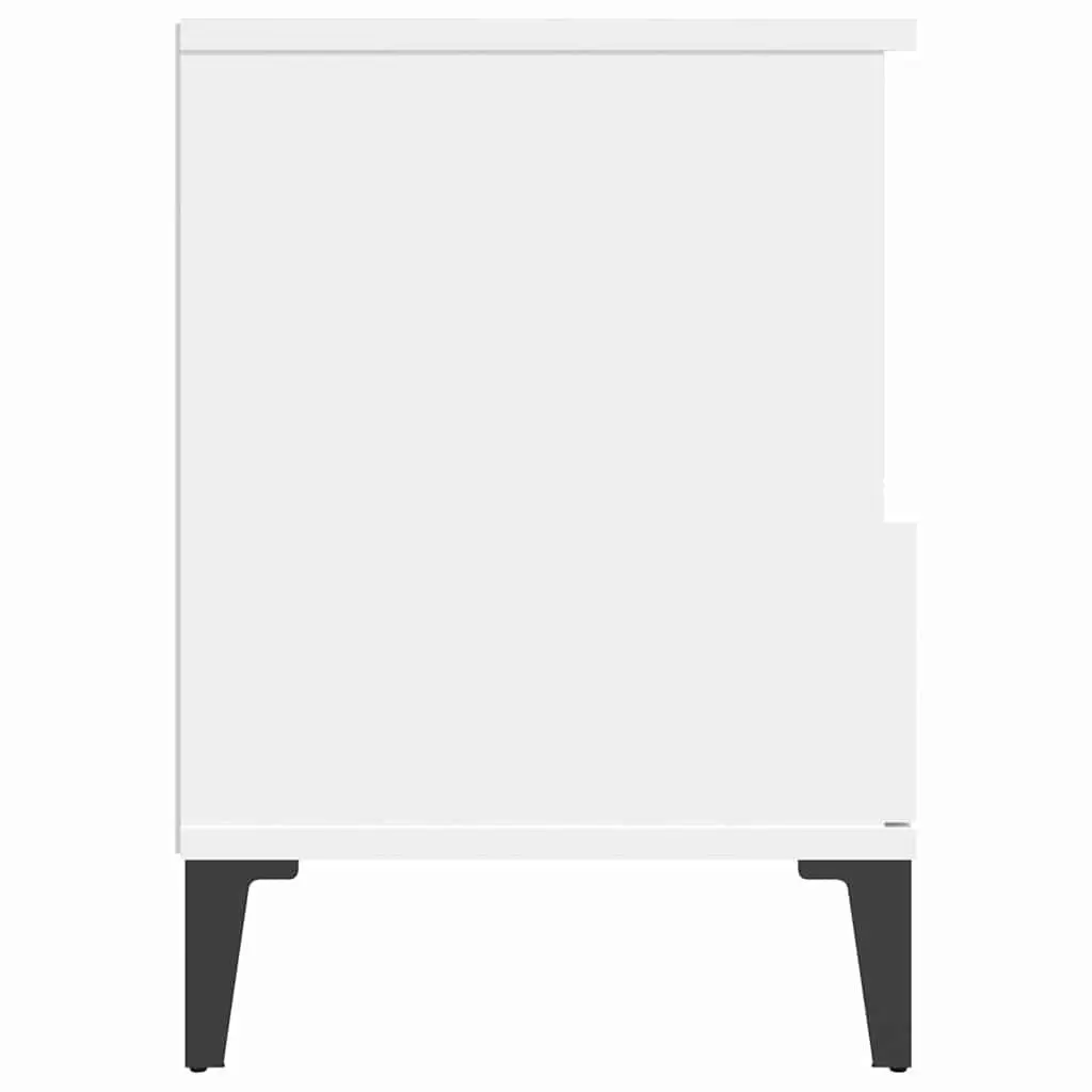 White Bedside Cabinet with Storage Drawer 40x35x50cm