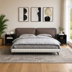 Black Bedside Cabinets with Storage Drawers – 2 pcs
