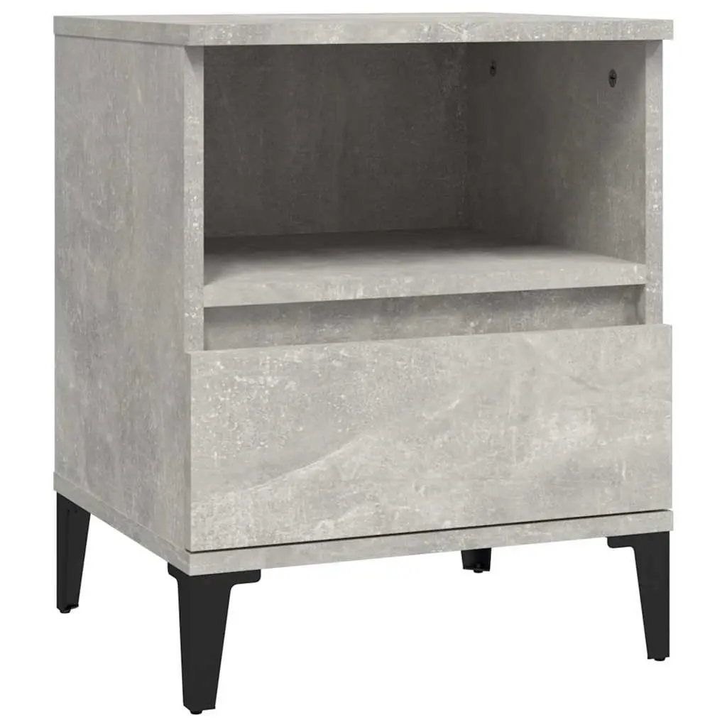 Bedside Cabinets Engineered Wood 40 x 35 x 50 cm Grey Set of 2