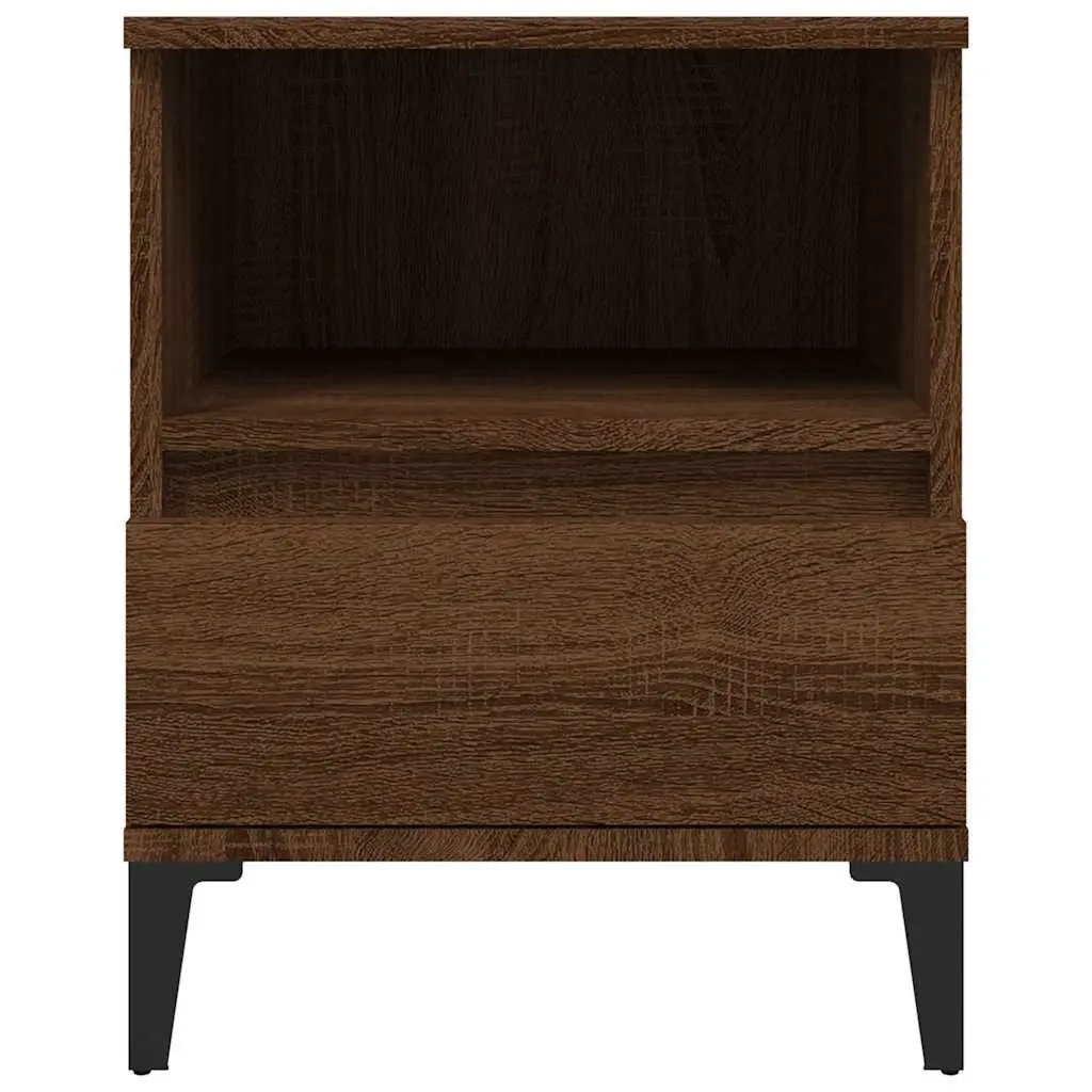 Bedside Cabinets 2 pcs Brown 40x35x50 cm Storage Drawer Nightstand Side Table