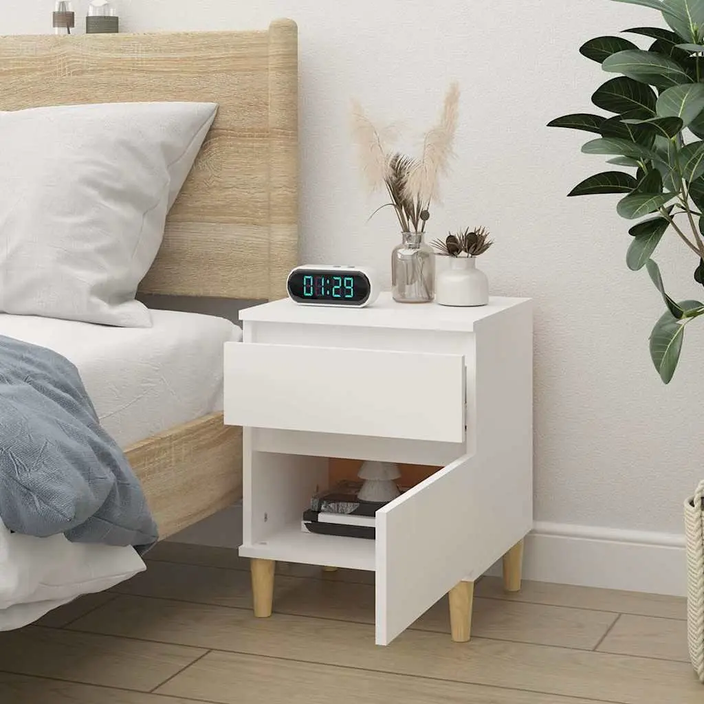 White Bedside Cabinet for Organised Storage