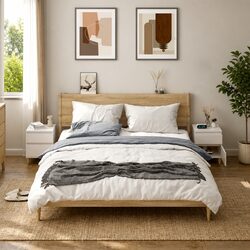 Elegant White Bedside Cabinets Set of 2 for Storage