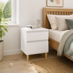 High Gloss White Bedside Cabinet for Elegant Storage