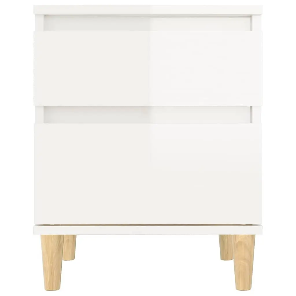 White High Gloss Bedside Cabinets for Storage