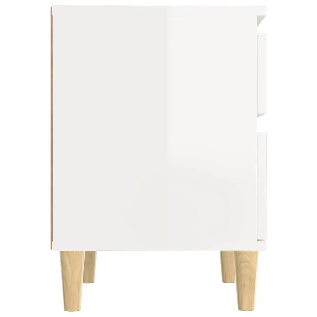 White High Gloss Bedside Cabinets for Storage