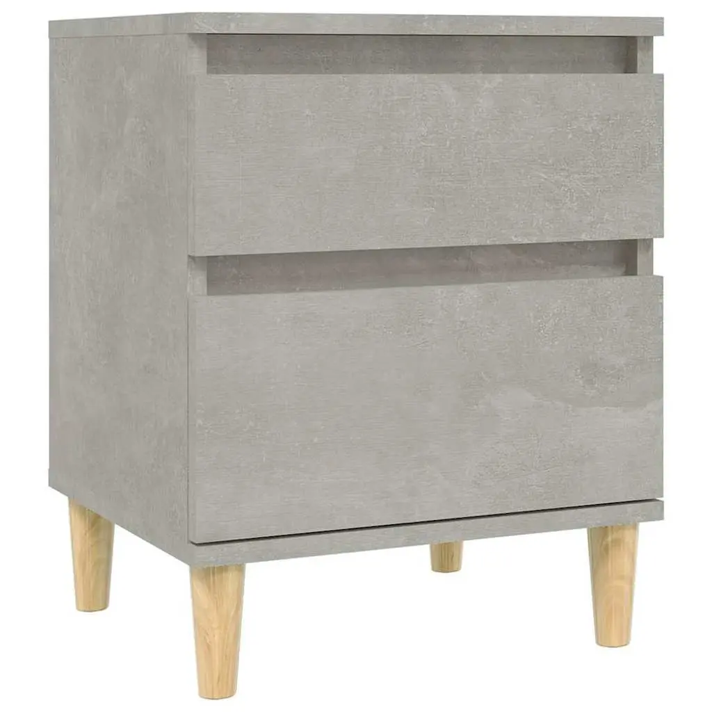 Bedside Cabinets Storage Grey Bedroom Furniture Nightstand Set 40x35x50 cm