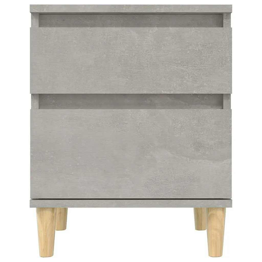 Bedside Cabinets Storage Grey Bedroom Furniture Nightstand Set 40x35x50 cm