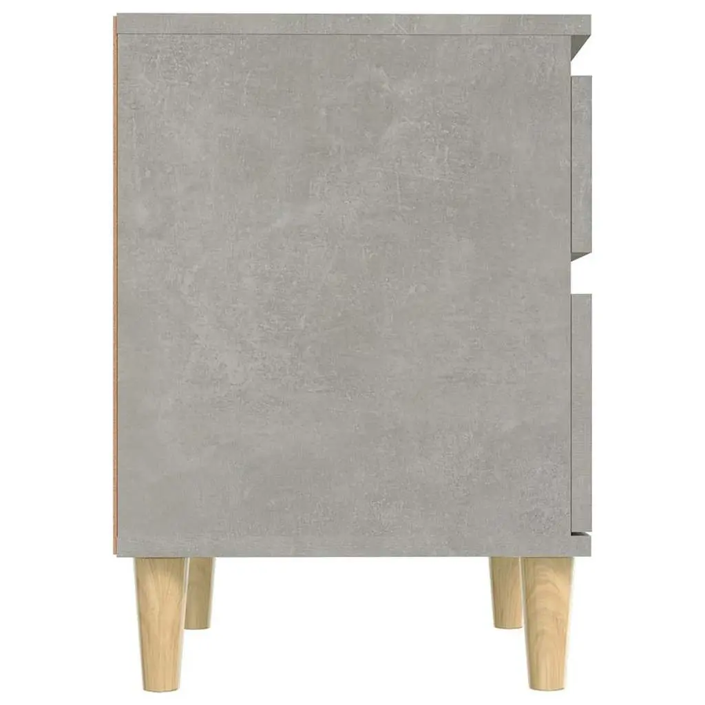 Bedside Cabinets Storage Grey Bedroom Furniture Nightstand Set 40x35x50 cm