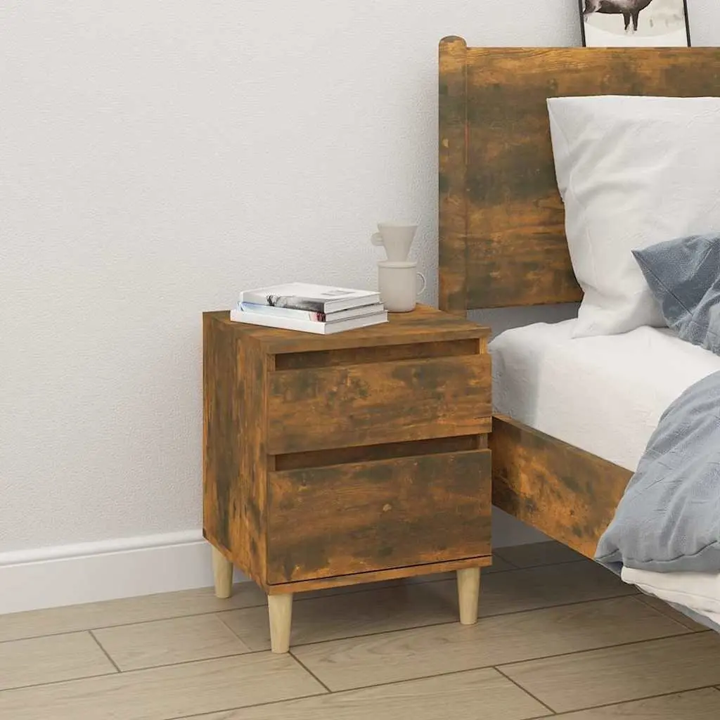 Bedside Tables Engineered Wood 40 x 35 x 50 cm Brown 2 Piece