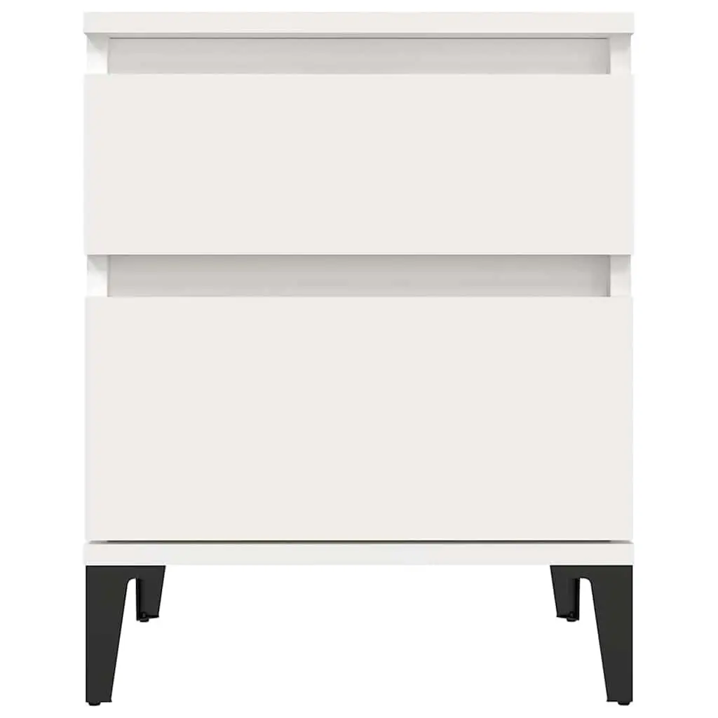 White Bedside Cabinet with Ample Storage