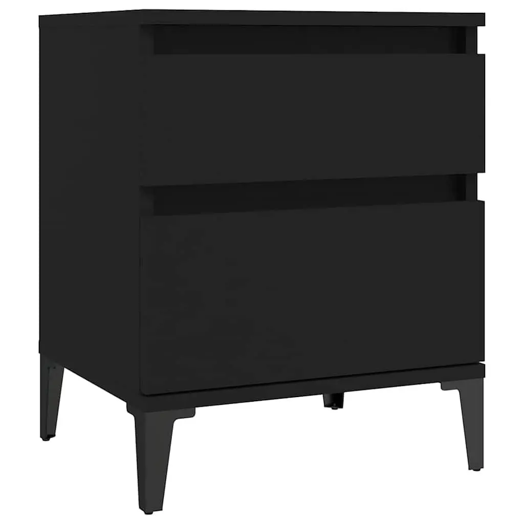 Black Nightstand for Bedroom Storage