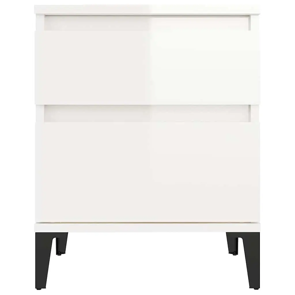 Bedside Cabinets 2 pcs White Nightstand Set