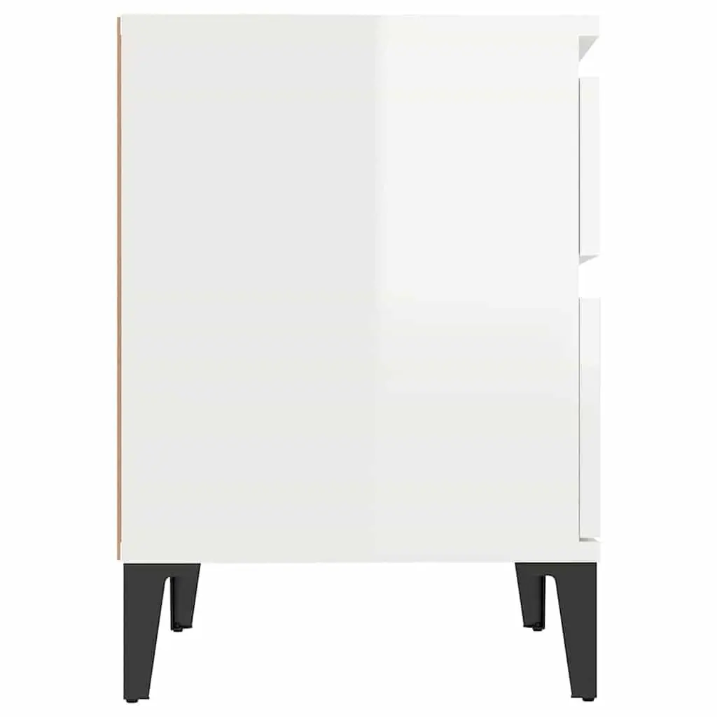 Bedside Cabinets 2 pcs White Nightstand Set