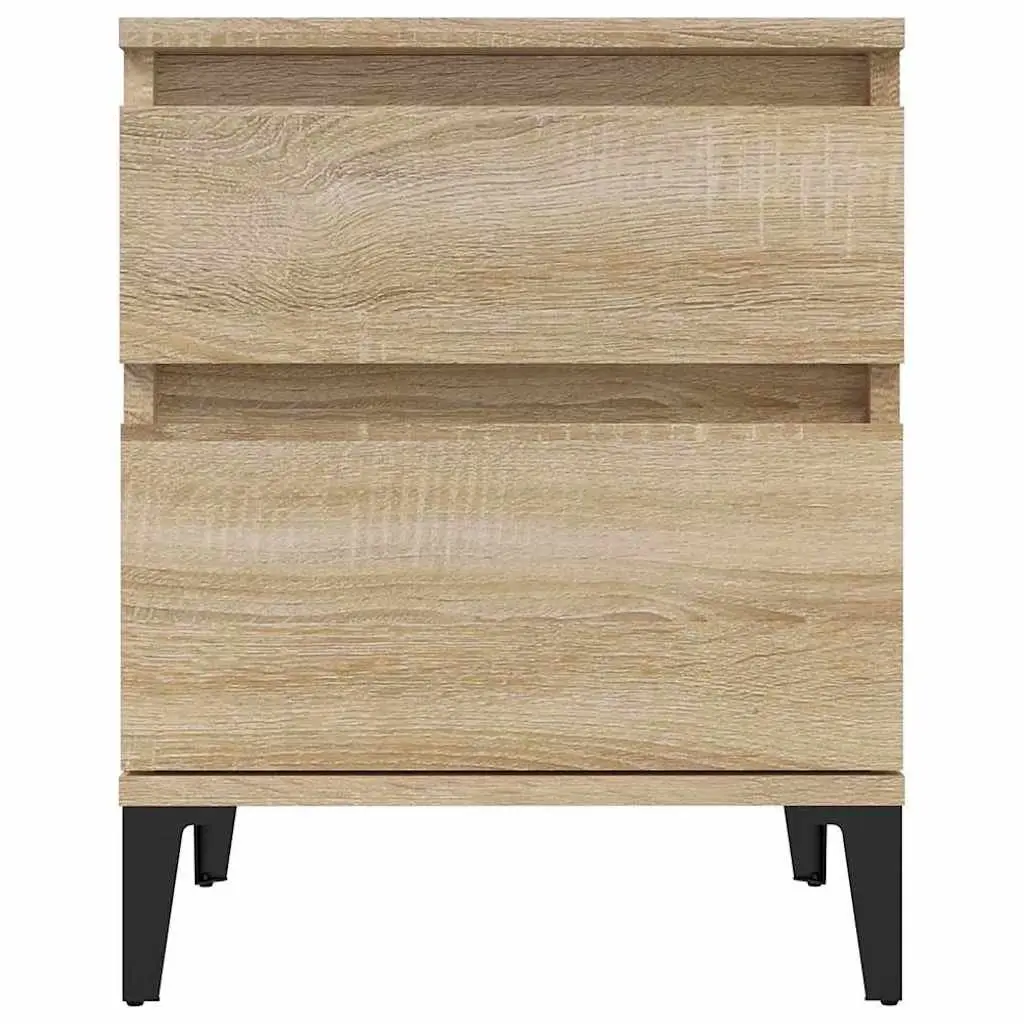 Brown Wooden Bedside Cabinet for Storage