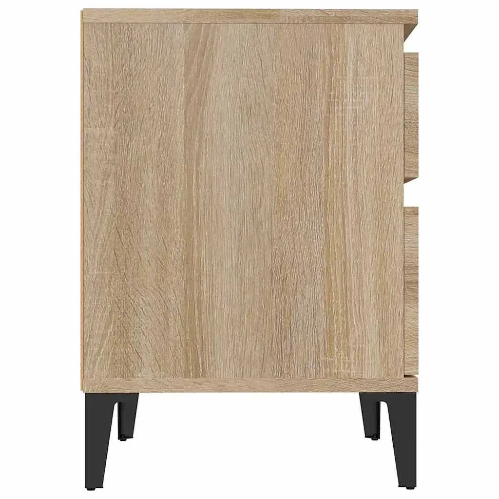 Brown Wooden Bedside Cabinet for Storage