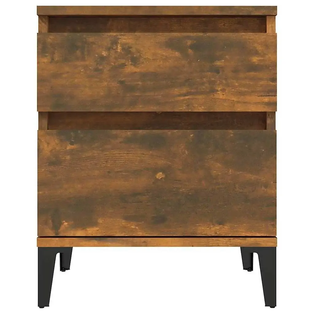 Bedside Storage Cabinet Set 40x35x50cm Brown