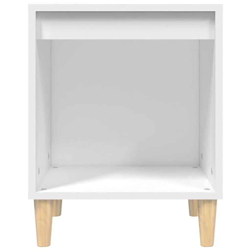 Bedside Cabinet White Nightstand Storage Table Bedroom Furniture 40x35x50cm