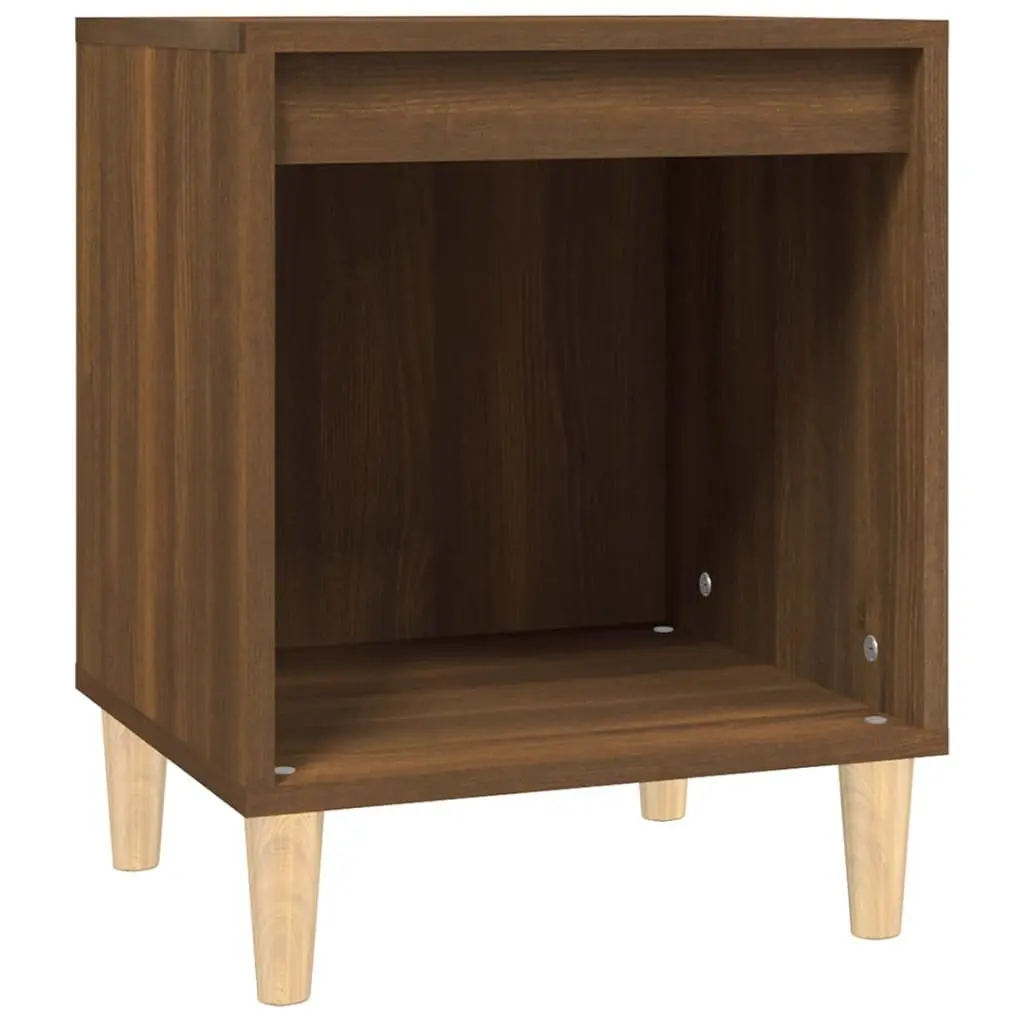Bedside Cabinets 2 pcs Brown Oak Storage Tables Nightstand Bedroom Furniture