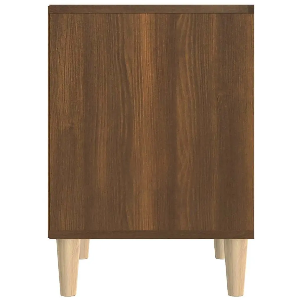 Bedside Cabinets 2 pcs Brown Oak Storage Tables Nightstand Bedroom Furniture
