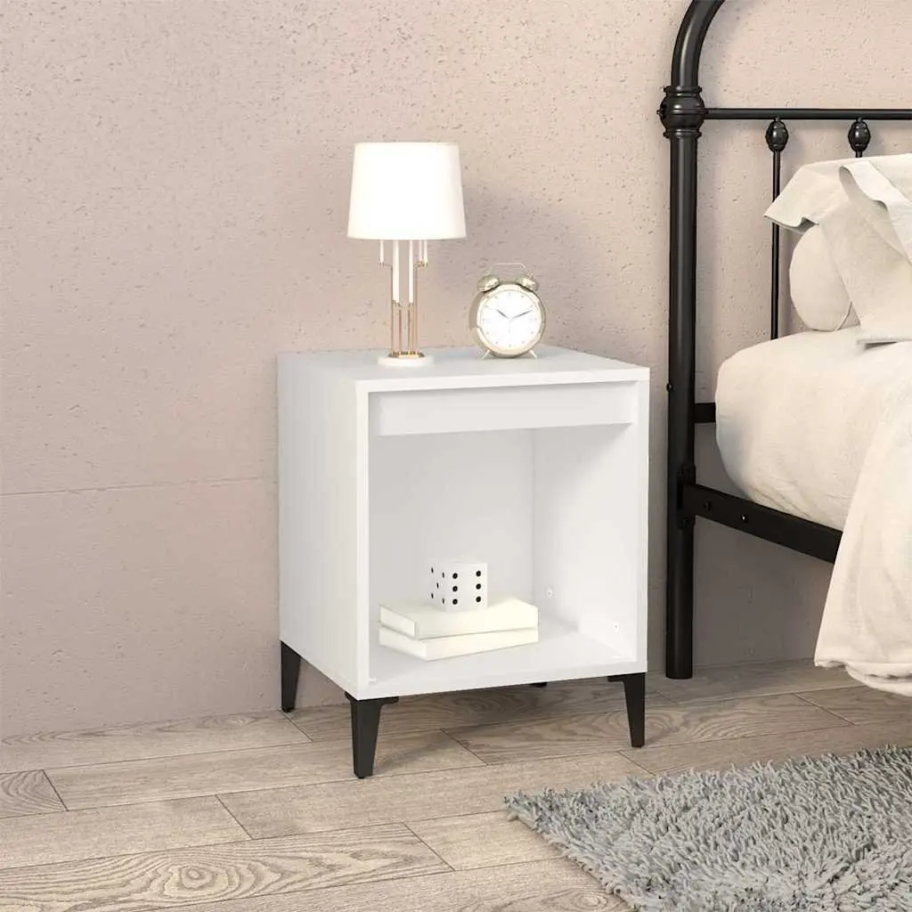 Bedside Tables Engineered Wood 40 x 35 x 50 cm White 2 Piece