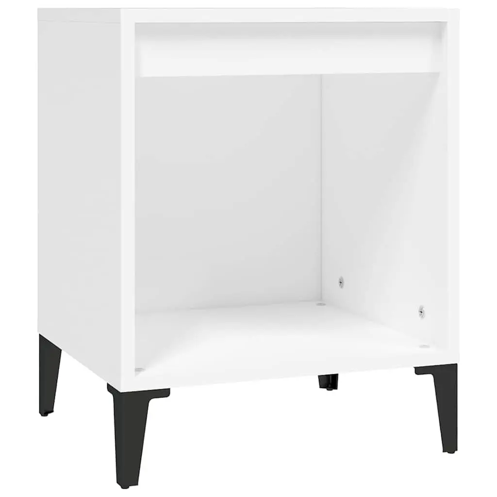 Bedside Tables Engineered Wood 40 x 35 x 50 cm White 2 Piece
