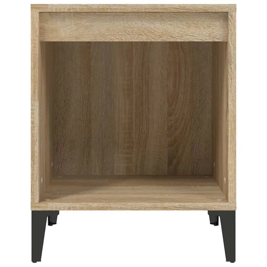 Brown Wooden Bedside Cabinet for Storage