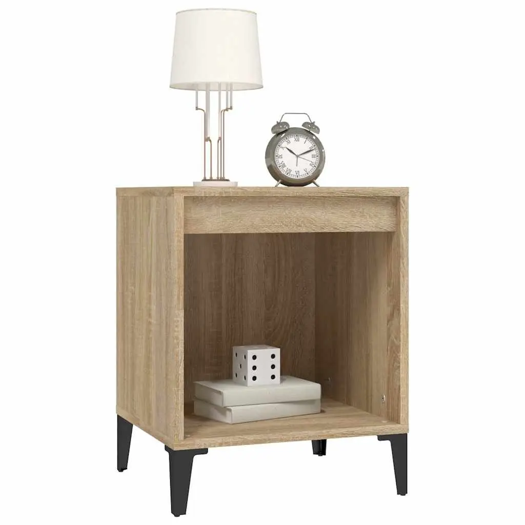 Brown Wooden Bedside Cabinet for Storage