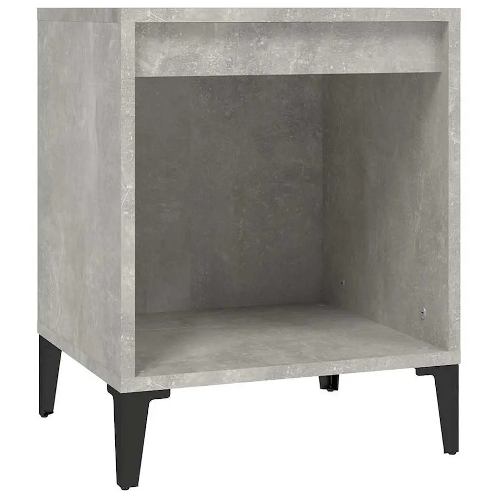 Bedside Cabinets 2 Pieces Grey Storage Nightstands Bedroom Furniture Set