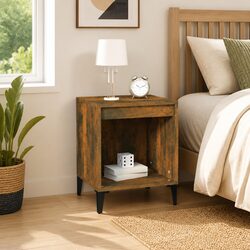 Elegant Brown Bedside Cabinet for Bedroom Storage