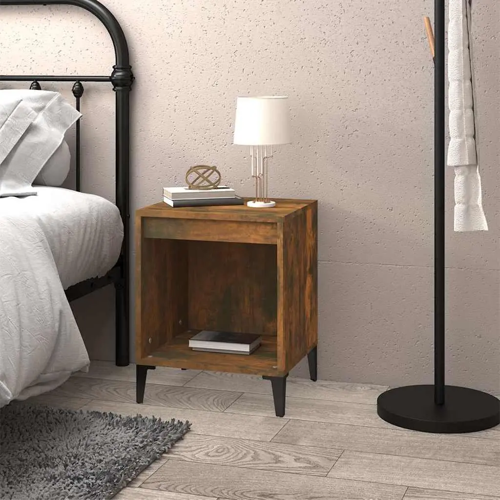 Brown Bedside Cabinet for Bedroom Storage