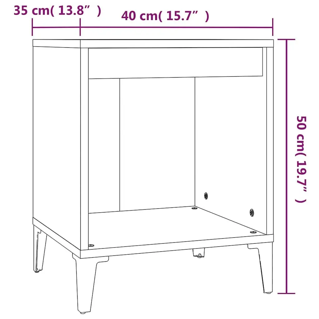 Brown Smoked Oak Bedside Cabinets for Storage