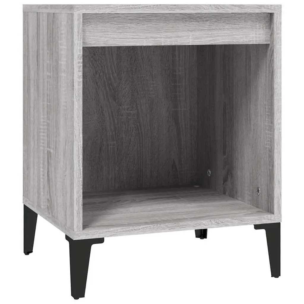 Grey Sonoma Engineered Wood Bedside Cabinet