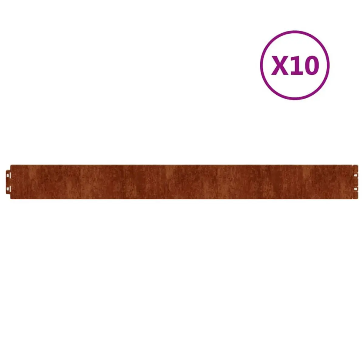 Garden Lawn Edging 10 pcs 10x103cm Flexible Corten Steel Borders Landscape