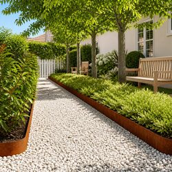 50 pcs Flexible Corten Steel Garden Lawn Edging Borders