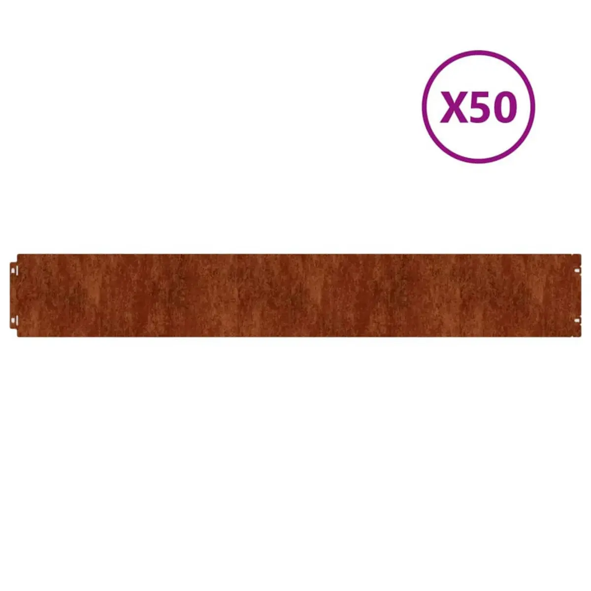 Lawn Edging Borders Corten Steel 15 x 103 cm Brown 50 Piece