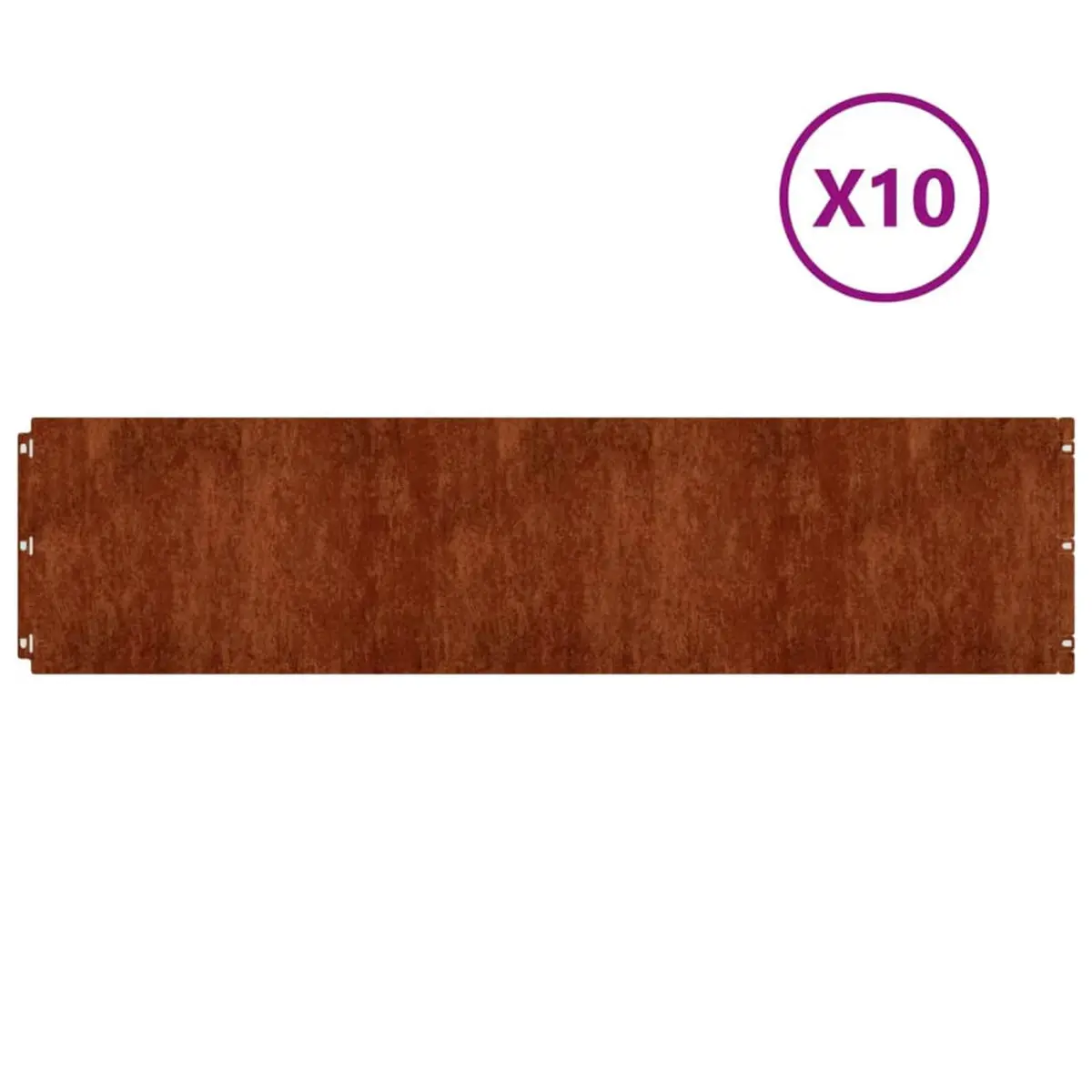 Flexible Corten Steel Garden Edging Borders 10 pcs