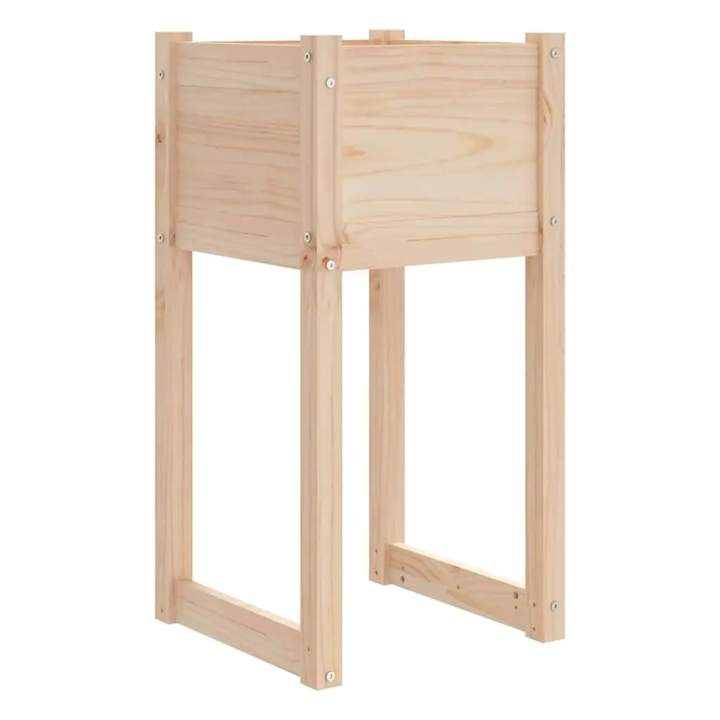 Wooden Planters Solid Pine 40x40x81 cm Brown 2 Piece