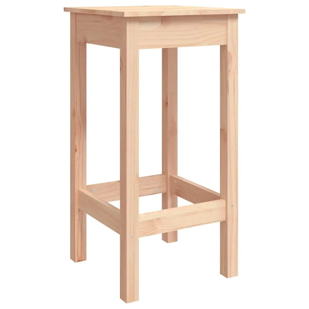 Set of 2 Rustic Wooden Bar Stools for Kitchen Dining