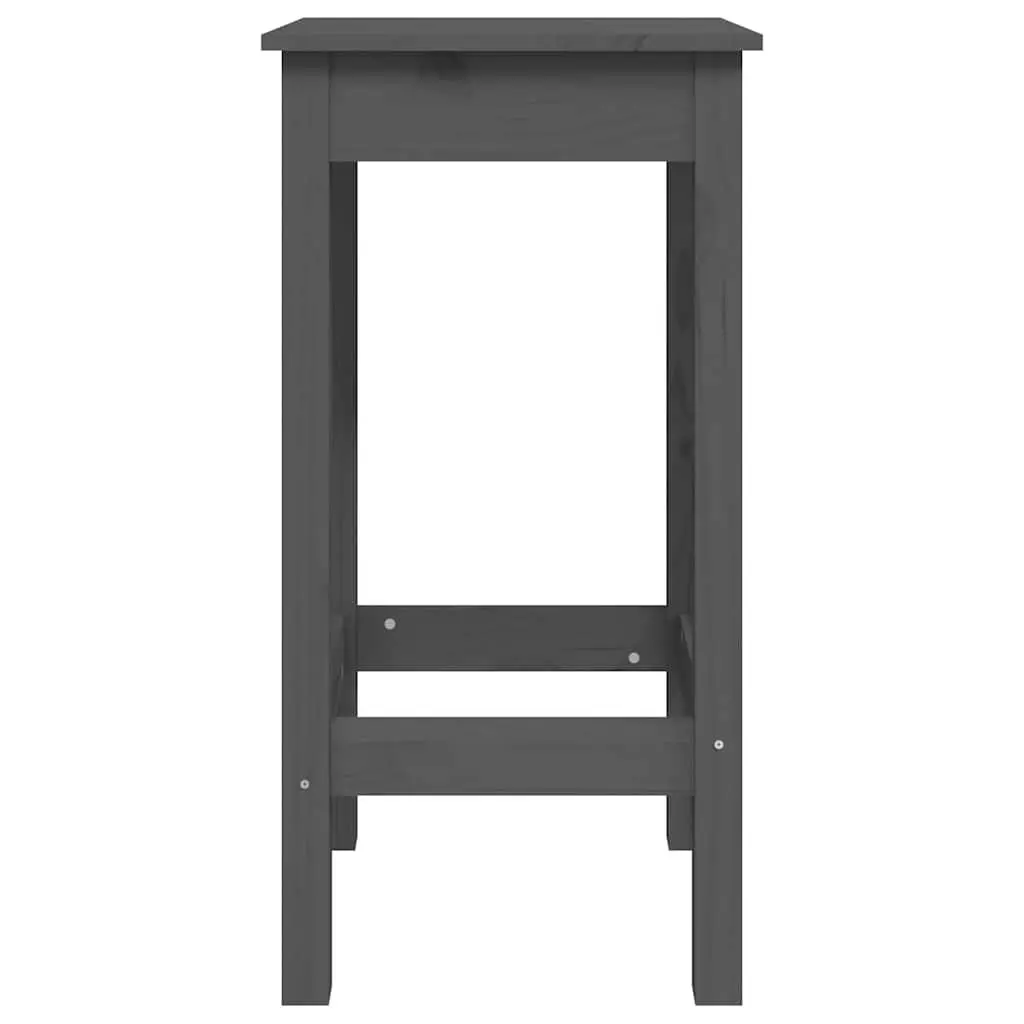 Grey Wooden Bar Stools 2 pcs 40x40x78 cm Without Backrest