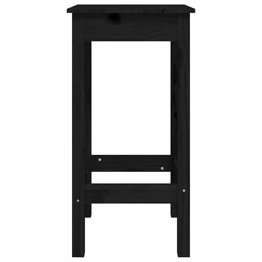 Black Bar Stools Set of 2 with No Backrest