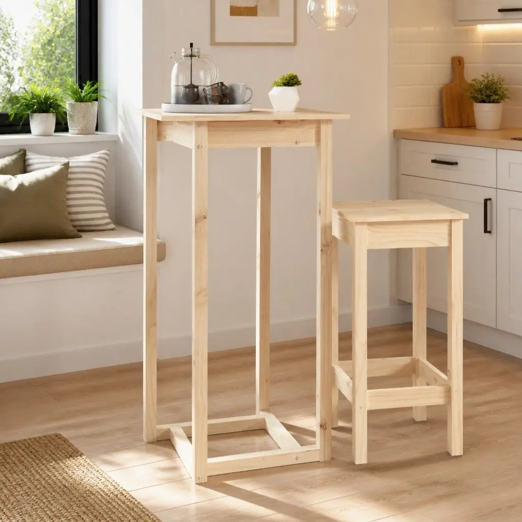 High Top Bar Table 60x60x110 cm for Dining