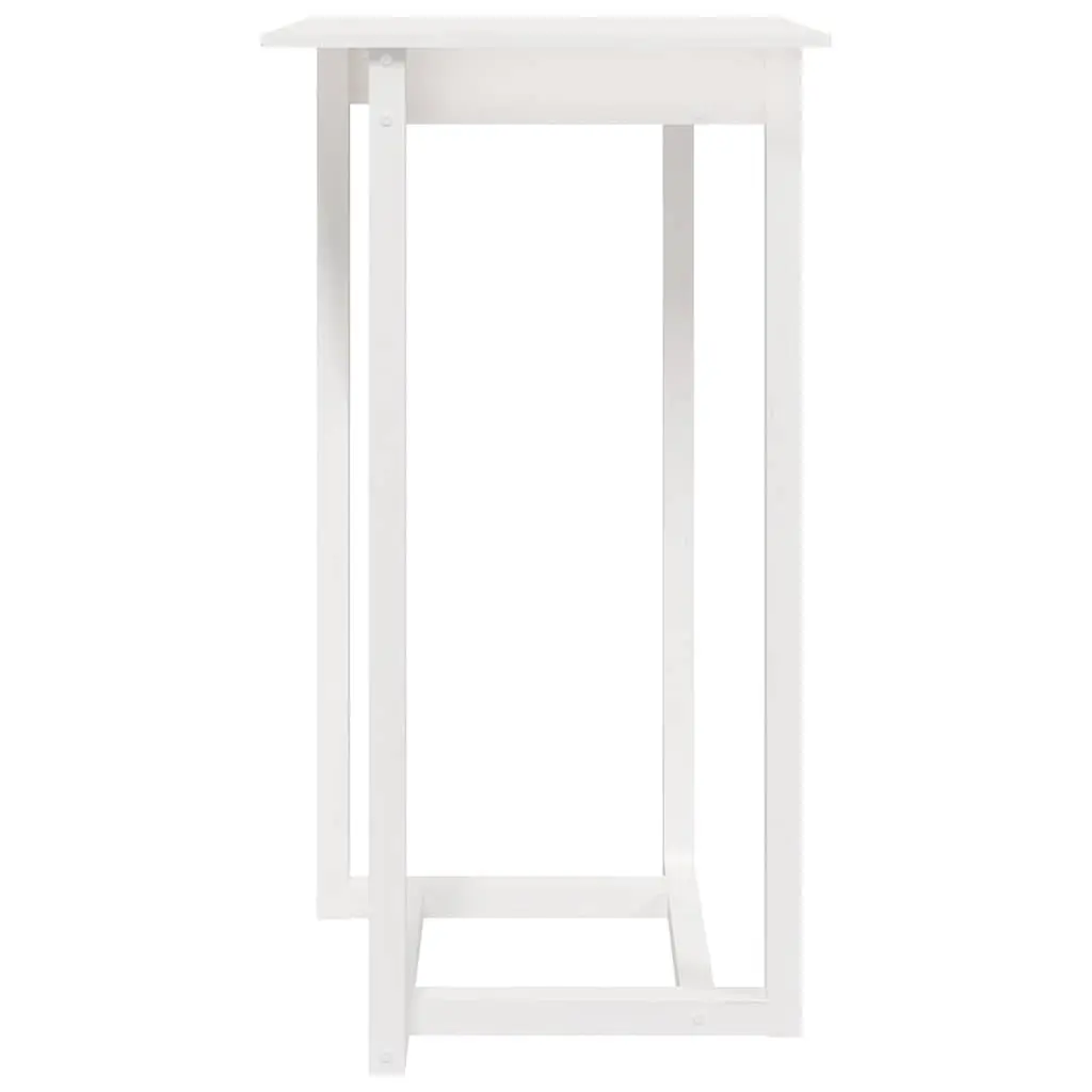 High Top Dining Bar Table White 60x60x110 cm Solid Wood