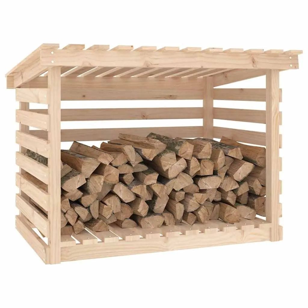 Firewood Rack Solid Wood Pine Natural 108x73x79cm