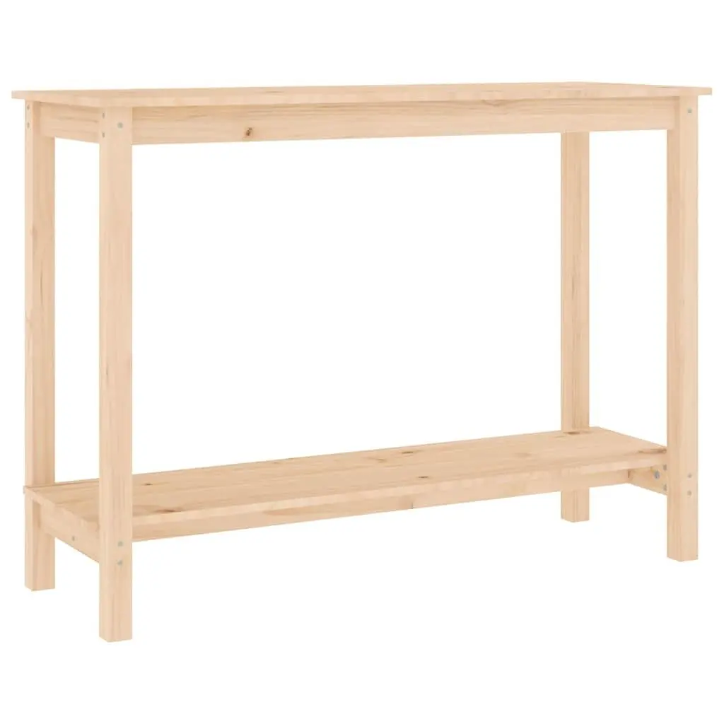 Solid Pine Wood Console Table 110x40x80 cm Modern Brown