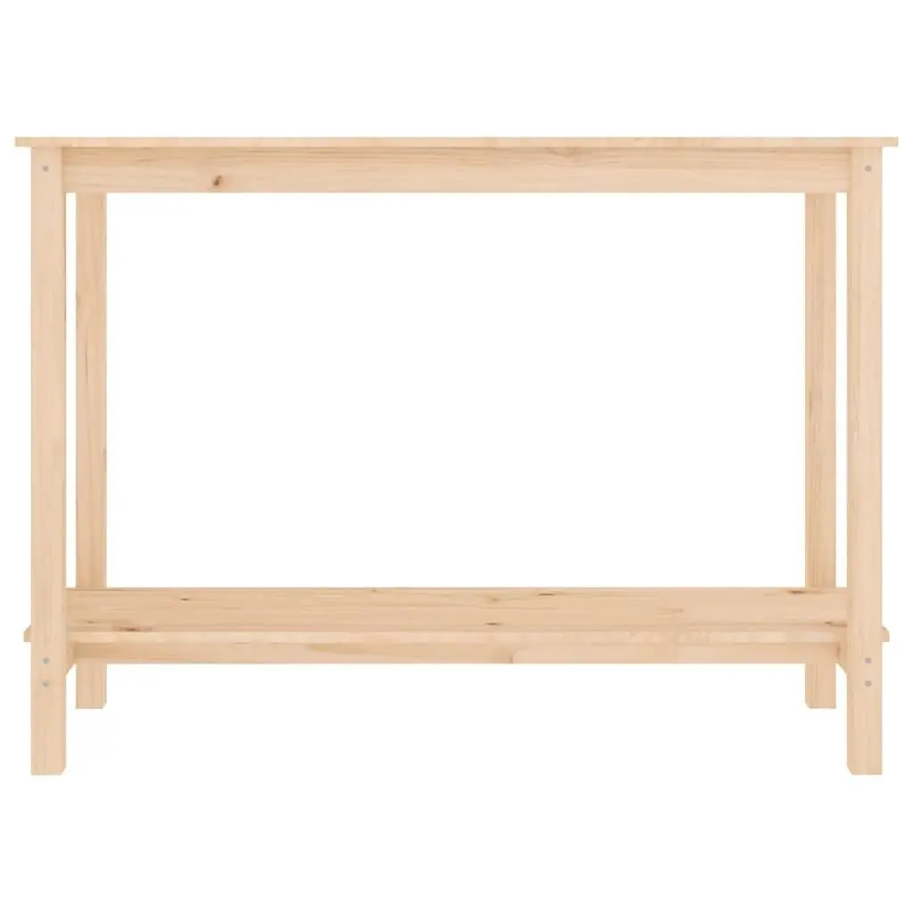 Solid Pine Wood Console Table 110x40x80 cm Modern Brown